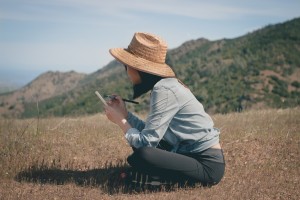 Woman Trying to Write